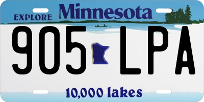 MN license plate 905LPA