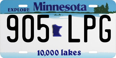 MN license plate 905LPG