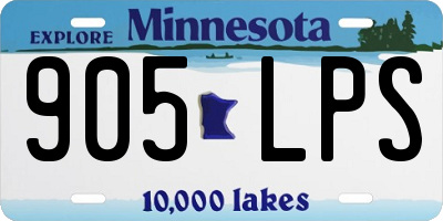 MN license plate 905LPS