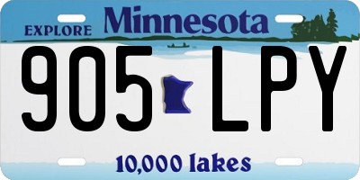 MN license plate 905LPY