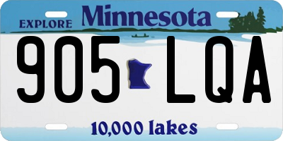 MN license plate 905LQA