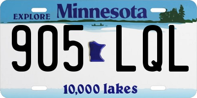 MN license plate 905LQL