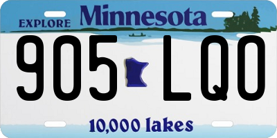 MN license plate 905LQO