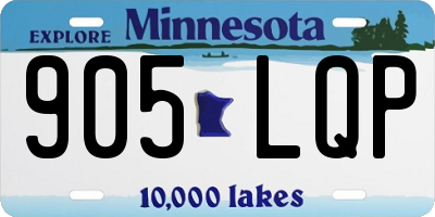 MN license plate 905LQP