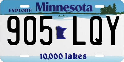 MN license plate 905LQY