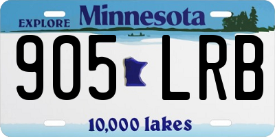 MN license plate 905LRB