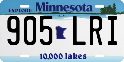 MN license plate 905LRI