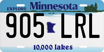 MN license plate 905LRL