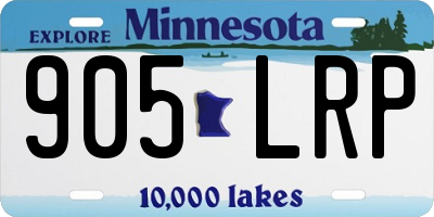 MN license plate 905LRP