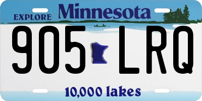 MN license plate 905LRQ