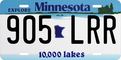 MN license plate 905LRR
