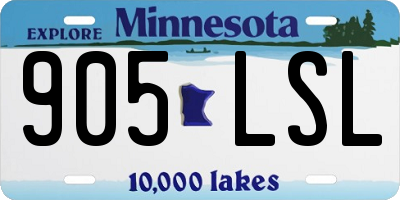 MN license plate 905LSL