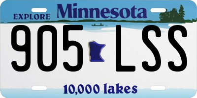 MN license plate 905LSS