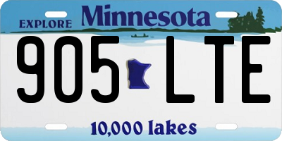 MN license plate 905LTE