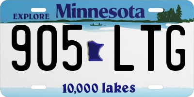 MN license plate 905LTG