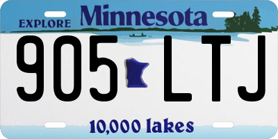 MN license plate 905LTJ