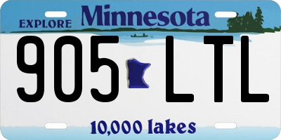 MN license plate 905LTL
