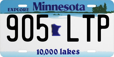MN license plate 905LTP