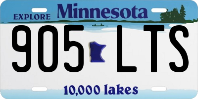MN license plate 905LTS