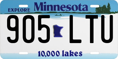 MN license plate 905LTU