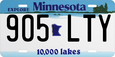 MN license plate 905LTY