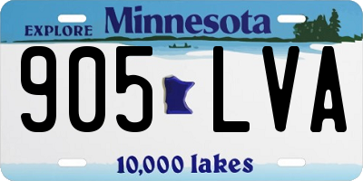 MN license plate 905LVA