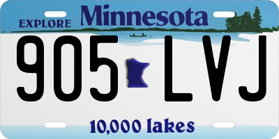 MN license plate 905LVJ