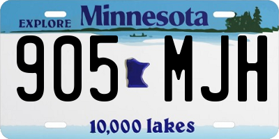 MN license plate 905MJH