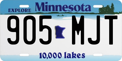 MN license plate 905MJT
