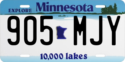 MN license plate 905MJY