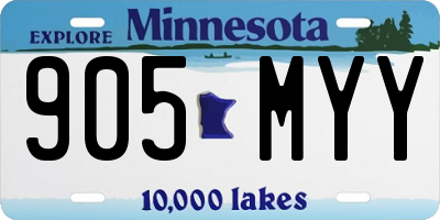 MN license plate 905MYY