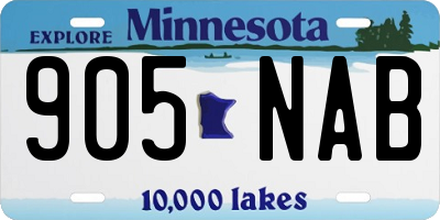 MN license plate 905NAB