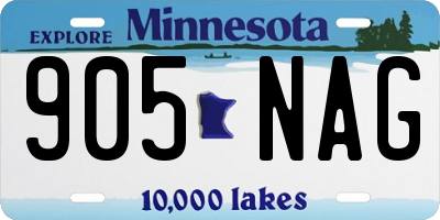 MN license plate 905NAG
