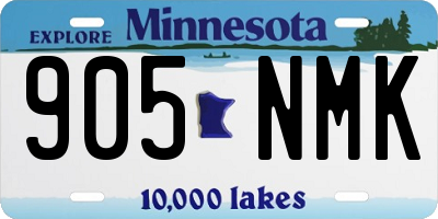 MN license plate 905NMK