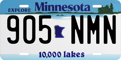 MN license plate 905NMN