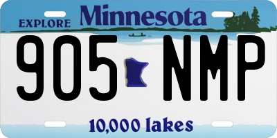 MN license plate 905NMP