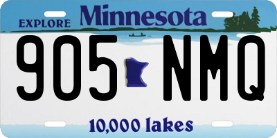 MN license plate 905NMQ