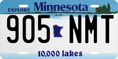 MN license plate 905NMT