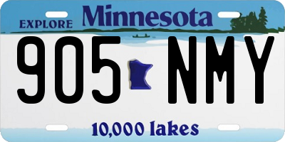 MN license plate 905NMY