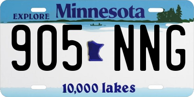 MN license plate 905NNG