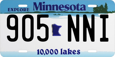 MN license plate 905NNI