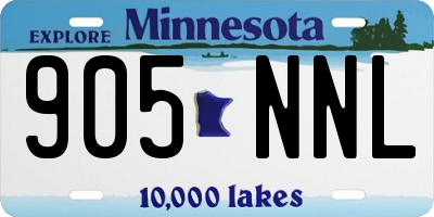 MN license plate 905NNL