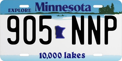MN license plate 905NNP