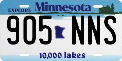 MN license plate 905NNS