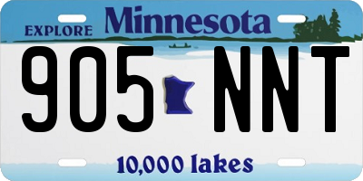 MN license plate 905NNT