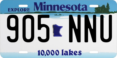 MN license plate 905NNU