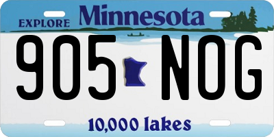 MN license plate 905NOG