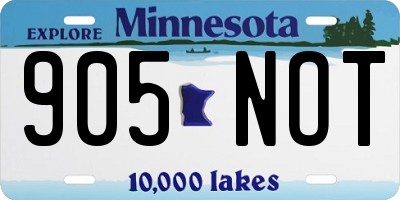 MN license plate 905NOT