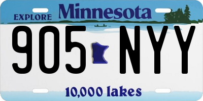 MN license plate 905NYY