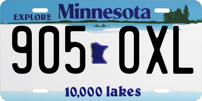 MN license plate 905OXL